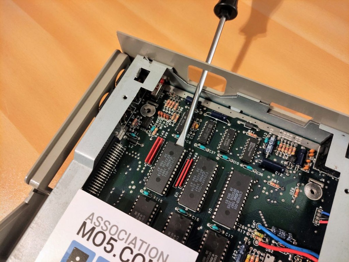 Photo des puces mémoire d'un Atari 1040 STf